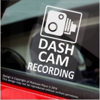 4 x DASH CAM Recording- 60x87mm WINDOW Stickers-Vehicle Security Warning Dash Cam Signs-CCTV,Car,Van,Truck,Taxi,Mini Cab,Bus,Coach,Go Pro